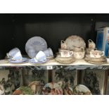 A 21 piece Adderley teaset and a 33 piece Victorian teaset