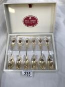 A boxed set of 6 new Royal Albert Old Country Roses tea spoons
