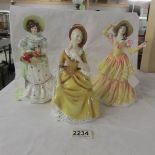 3 Royal Doulton figurines, HN2275 Sandra, HN3711 Jane and HN4230 Susan.