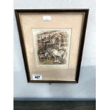 A signed limited edition print 'The dog in the manger' by Babette Cole