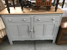 A pine painted kitchen cupboard