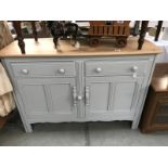 A pine painted kitchen cupboard