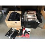 2 boxes of 45 rpm single records