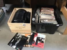 2 boxes of 45 rpm single records