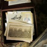 Military photographs - A large quantity of black and white photographs including box of postcards,