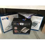 3 boxed BT phones,