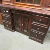 A mahogany desk.