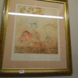 A framed and glazed picture entitled 'Memories of Florence', signed J Garrington.