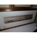 A limited edition landscape print 42/800 entitled 'Across to Bac Mor' signed M Donald.