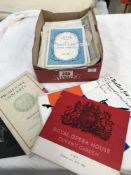 A box of theatre ephemera etc.