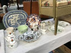 Assortment of collectable china including Sadler, Noritake, Victorian bowl etc.