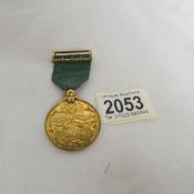 A hall marked silver Ruston & Hornsby Ltd., Faithful Service medal awarded to G.
