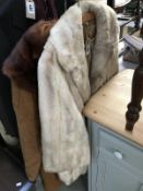 1960's/70's imitation mink fur coat and 1970' Fortown ladies coat with faux fur collar