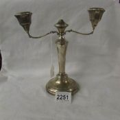 A silver candelabra.