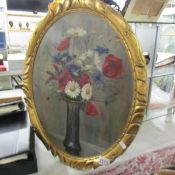 A Henry Kokken (Dutch) framed oil on board painting inscribed verso 'Fleurs Dans Un Vase'.