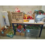 A large quantity of Christmas decorations