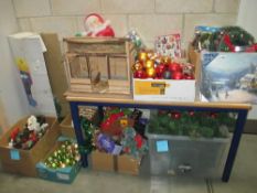 A large quantity of Christmas decorations