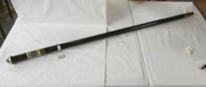 An Indian ebony sword stick.