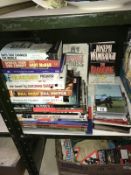 A shelf of war related books