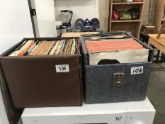 2 boxes of 45's single records