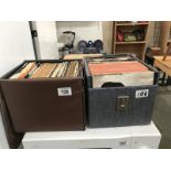 2 boxes of 45's single records