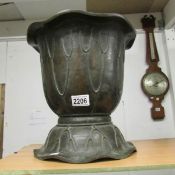 A 19th century oriental bronze planter.