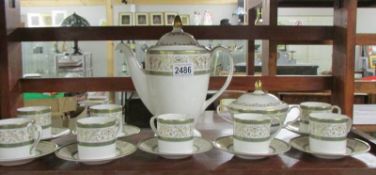 A Minton Aragon pattern coffee set (missing cream jug).