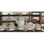 A Minton Aragon pattern coffee set (missing cream jug).