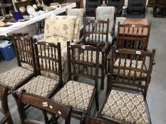 6 dining chairs including 2 carvers