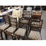 6 dining chairs including 2 carvers