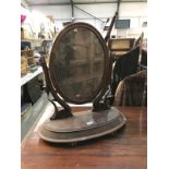 A Victorian mahogany toilet mirror