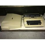 A vintage Erika electric typewriter
