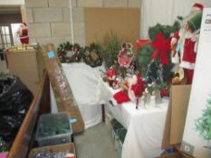 A large quantity of Christmas decorations