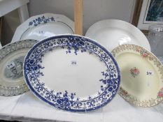 Quantity of Victorian meat platters etc.