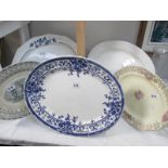 Quantity of Victorian meat platters etc.