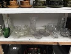 A quantity of glass bowls, posy bowls, vases etc.