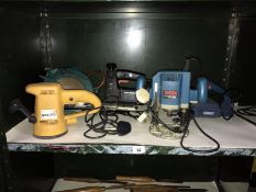 A Black & Decker jigsaw & circular saw, a Draper planer ,