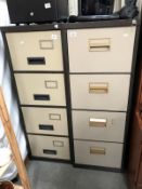 2 x 4 drawer filing cabinets.