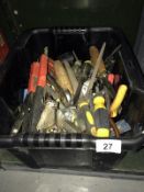 A box of assorted tools