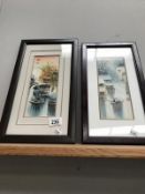 2 framed and glazed Chinese prints.
