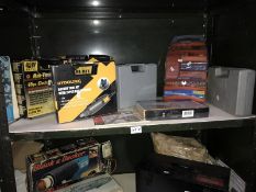 A shelf of rotary tools & accessories