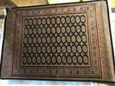 A blue ground Bokhara rug,