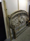 A 7ft wide ornate brass bed with rails by Cappelletti