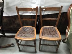 A pair of bedroom chairs