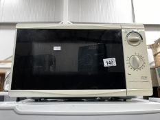 A microwave oven.