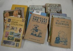 A collection of Ladybird books including Tootles the Taxi