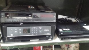 An Epson Printer, LG Dvd Player, ITT Video Recorder etc.