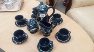 An art pottery tea set