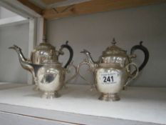 A 4 piece silverplate tea & coffee se