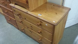 A pine 3 drawer chest of drawers